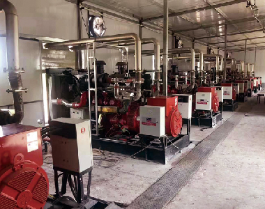 陕北中石化天然气发电站项目（斗山配星空平台10台200KW）